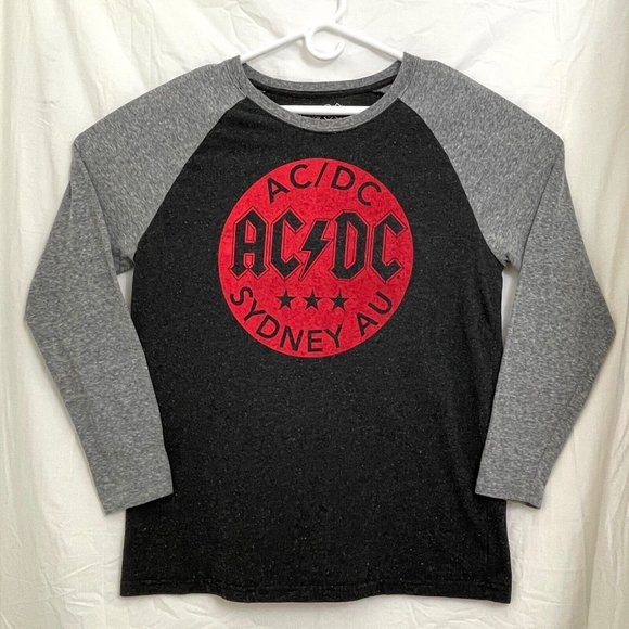 Port & Company Other - AC/DC Sydney AU 2016 Band Raglan Graphic Long Sleeve Tee Unisex L Black Gray